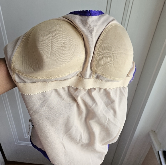 Swim & Sweat Chlorine Resistant AQUAMORE Solid Textured Shirred Front One Piece - Picture 13 of 13